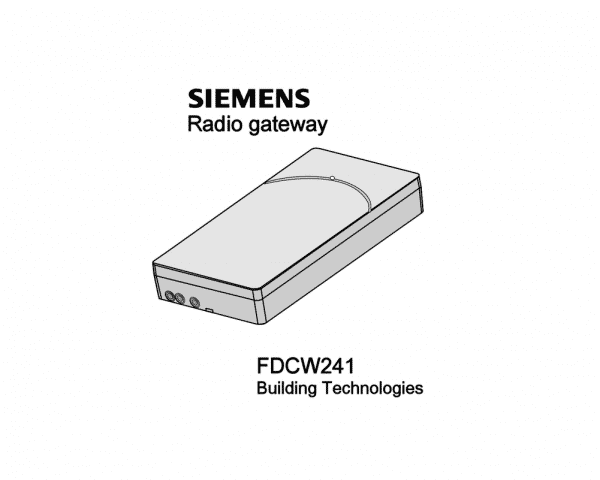 FDCW241 Gateway de Conexión Detectores Radio Siemens – Zekuritt