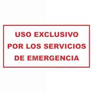 Eaci ETISEV Etiqueta Adhesiva con Fondo Transparente "uso Exclusivo para los Servicios de Emergencia" - Imagen 1