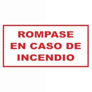 Eaci ETIROM Etiqueta Adhesiva "Rompase en caso de Incendio" - Imagen 1