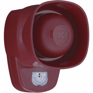 Panasonic 8500045FULL-0045X / Sirena con DAV (EN54-23) de Pared Convencional Roja SYG1/LX-W/RF/R1. Flash Rojo. 100dB. IP21