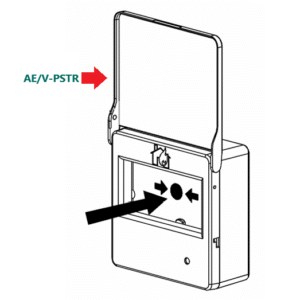 AE/V-PSTR Tapa de protección de Pulsador de Alarma Convencional Aguilera