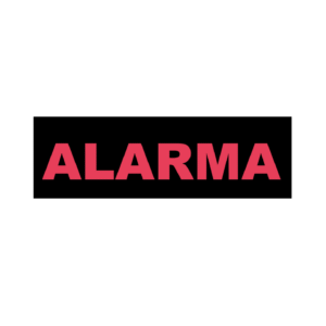 Detnov L-ALARMA Etiqueta letrero "ALARMA" para Rótulo indicador luminoso DOA FJ/CPD