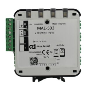 MAE-502 Módulo analógico de 2 Entradas Supervisadas Aguilera Electrónica